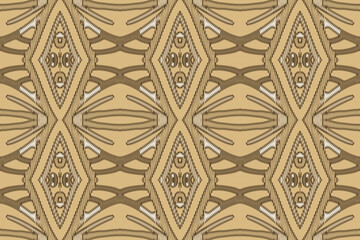 Ikat paisley embroidery on the fabric in Indonesia and other Asian countries.geometric ethnic oriental seamless pattern.Aztec style. illustration.design for texture,fabric,clothing,wrapping,carpet.