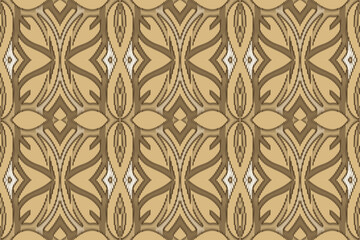 Ikat paisley embroidery on the fabric in Indonesia and other Asian countries.geometric ethnic oriental seamless pattern.Aztec style. illustration.design for texture,fabric,clothing,wrapping,carpet.