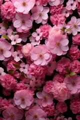 Fototapeta na wymiar Beautiful wallpaper with pink flowers AI generated illustration