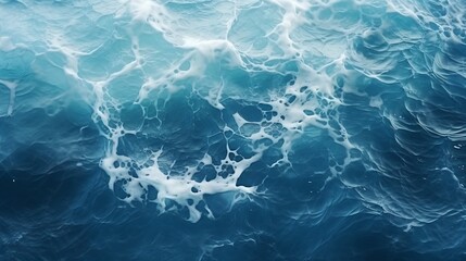 background sea with foam top view.
