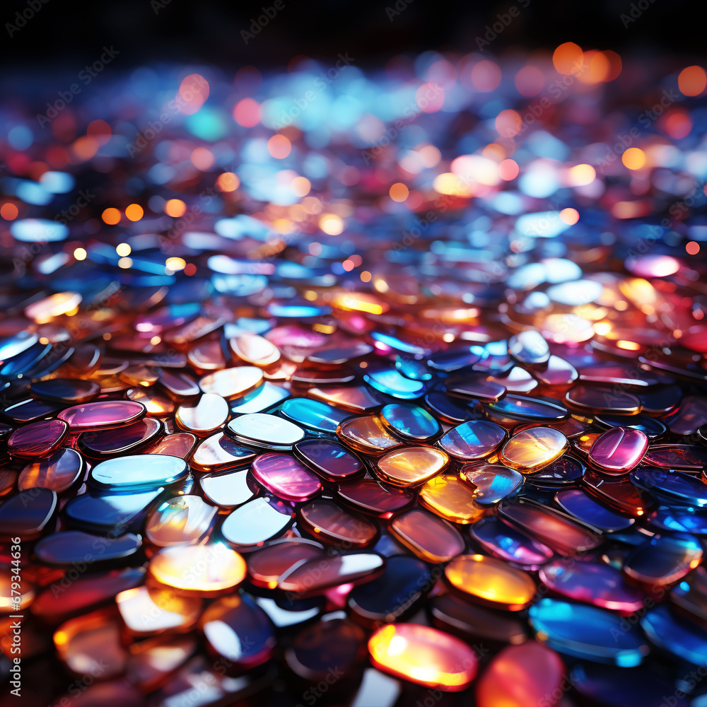 Poster radiant spectrum on holographic tile array