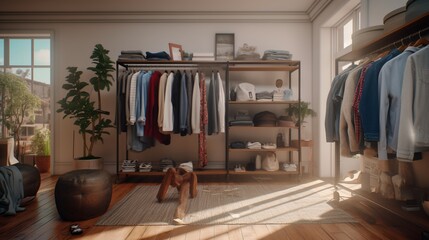 Obraz na płótnie Canvas Enter the world of hyper-realistic virtual try-ons, where you can see how clothing fits without leaving your home