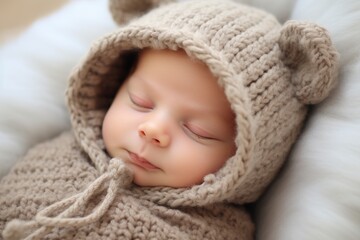 Fototapeta na wymiar cute little newborn baby