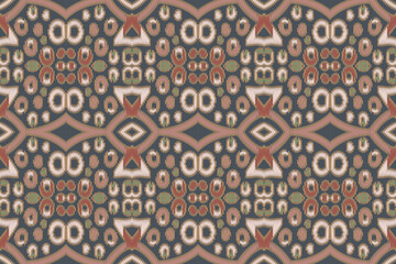 Ethnic ikat tropical traditional pattern folk antique background. Art graphic print design for carpet fabric texture textile wallpaper background backdrop rug.