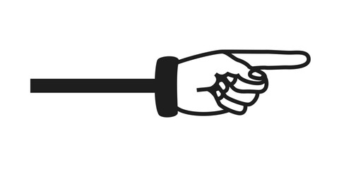 Illustration of hand arrows Directional symbols