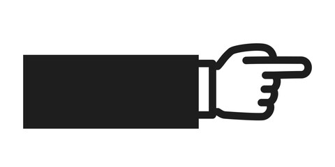 Illustration of hand arrows Directional symbols