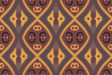 Ethnic ikat tropical traditional pattern folk antique background. Art graphic print design for carpet fabric texture textile wallpaper background backdrop rug.