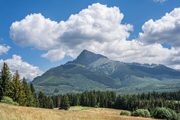 The mountain peak Kriváň in the High Tatras in Slovakia.