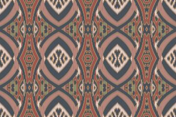 Ethnic ikat tropical traditional pattern folk antique background. Art graphic print design for carpet fabric texture textile wallpaper background backdrop rug.