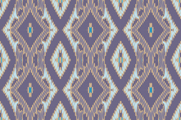 Ethnic ikat tropical traditional pattern folk antique background. Art graphic print design for carpet fabric texture textile wallpaper background backdrop rug.