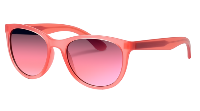pink fashion sunglasses isolated on transparent background