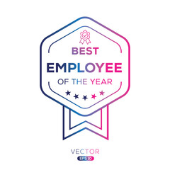 (Best employee of the year) certificated badge, vector illustration.