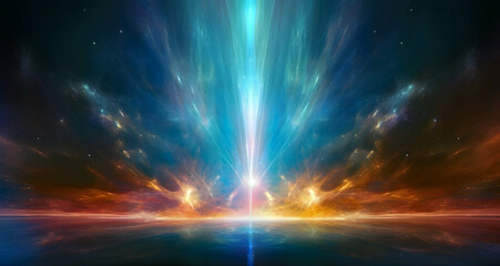 spiritual energy and light field background. AI generated.