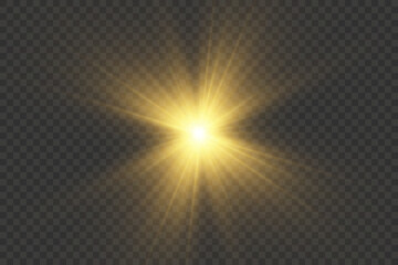 Obraz premium Vector transparent sunlight special lens flash light effect.front sun lens flash. Vector blur in the light of radiance. Element of decor
