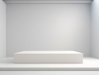 Empty rectangular stand white space to place product