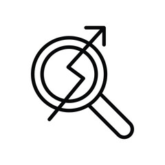 Signal Analysis icon isolate white background vector stock illustration