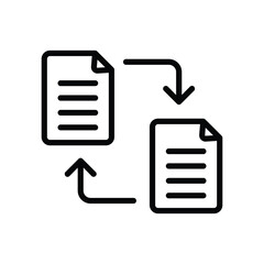 Data Transfer icon isolate white background vector stock illustration