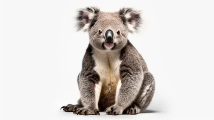 Fotobehang koala full body on white background © Nicolas Swimmer