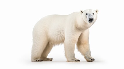 Fototapeta premium polar bear full body on white background