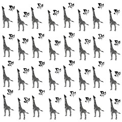 giraffe, animal, mammal, vector, wild, illustration, zoo, neck, safari, nature, wildlife, tall, cartoon, cute, horse, silhouette, deer, christmas, animals