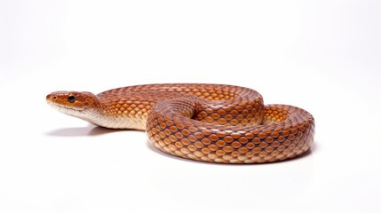 Fototapeta premium snake full body on white background