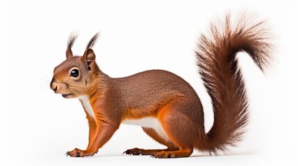 squirrel full body on white background