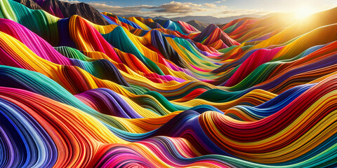 Peruvian Dream Wallpaper - Symphony of the Andean Colors. - obrazy, fototapety, plakaty