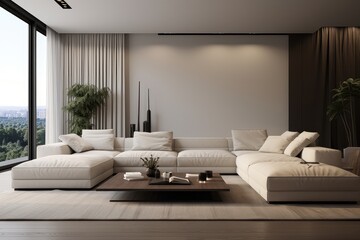Elegant modern living room furniture arrangement
