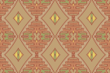 Ethnic abstract purple Seamless ikat pattern in tribal, folk embroidery, and Asia style. Aztec geometric art ornament print. Design for carpet, wallpaper, clothing, wrapping, fabric, cover.
