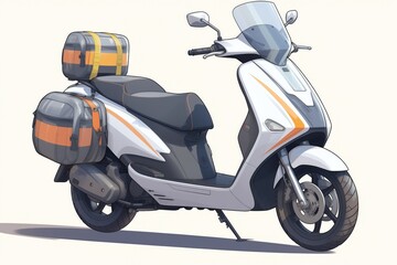 electric scooter with reflective tape for increased visibility