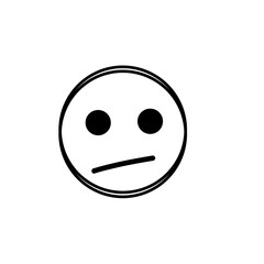 Fototapeta premium Doodle Emoji face icon. Hand drawn sketch style. 