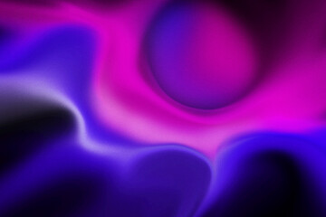 Colorful abstract waves retro purple and pink grainy gradient background noise texture effect Fluid shape poster design