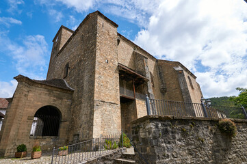 Fototapeta na wymiar San Pedro church, Anso, Huesca, Spain