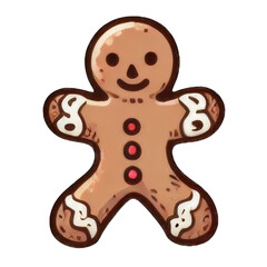 Obraz premium Christmas gingerbread man isolated