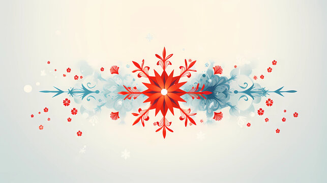 
Christmas card with snowflake border, winter landscape,
simple flat vector image - Generated by Generative AI