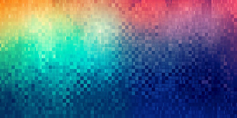 Abstract digital art, rainbow pixels dissipating like smoke
