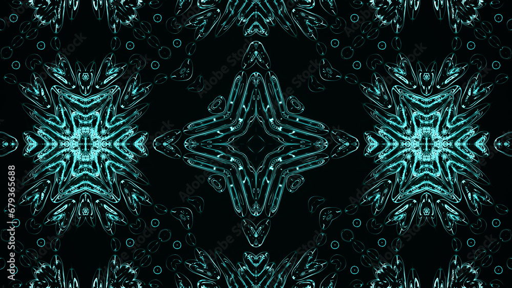 Poster abstract kaleidoscope with geometric pattern. kaleidoscopic background design. hypnotic background. 