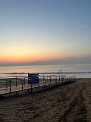 Obraz premium sunset at the pier