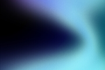 Curved blue wave abstract grainy gradient background noise texture effect winter poster design