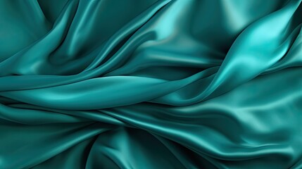 Obraz premium Teal silk background seamless pattern and texture
