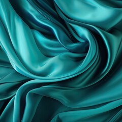 Obraz premium Teal silk background seamless pattern and texture