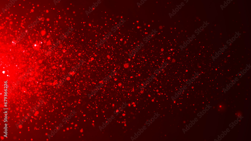 Poster dynamic wave of glowing particles. digital technology background. sparkling bright particles fly in 