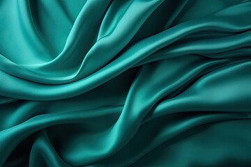 Obraz premium Teal silk background seamless pattern and texture