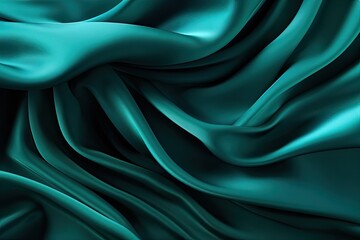 Teal silk background seamless pattern and texture