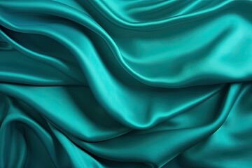 Obraz premium Teal silk background seamless pattern and texture