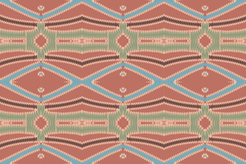 Ethnic abstract ikat art design. Seamless pattern in tribal, folk embroidery, and Mexican style. Seamless abstract ikat pattern.background ,carpet,wallpaper,clothing,