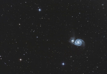La galaxie du tourbillon M51 objet Messier
 - obrazy, fototapety, plakaty
