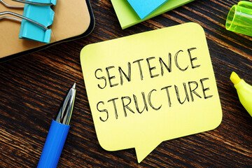 Sentence structure is shown using the text