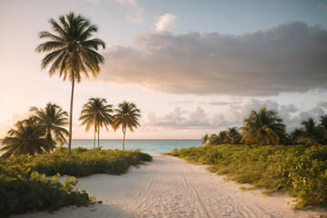 Obraz premium palm trees on the beach