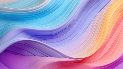 Fototapeta premium Colorfully pastel wavy 3D backgrounds